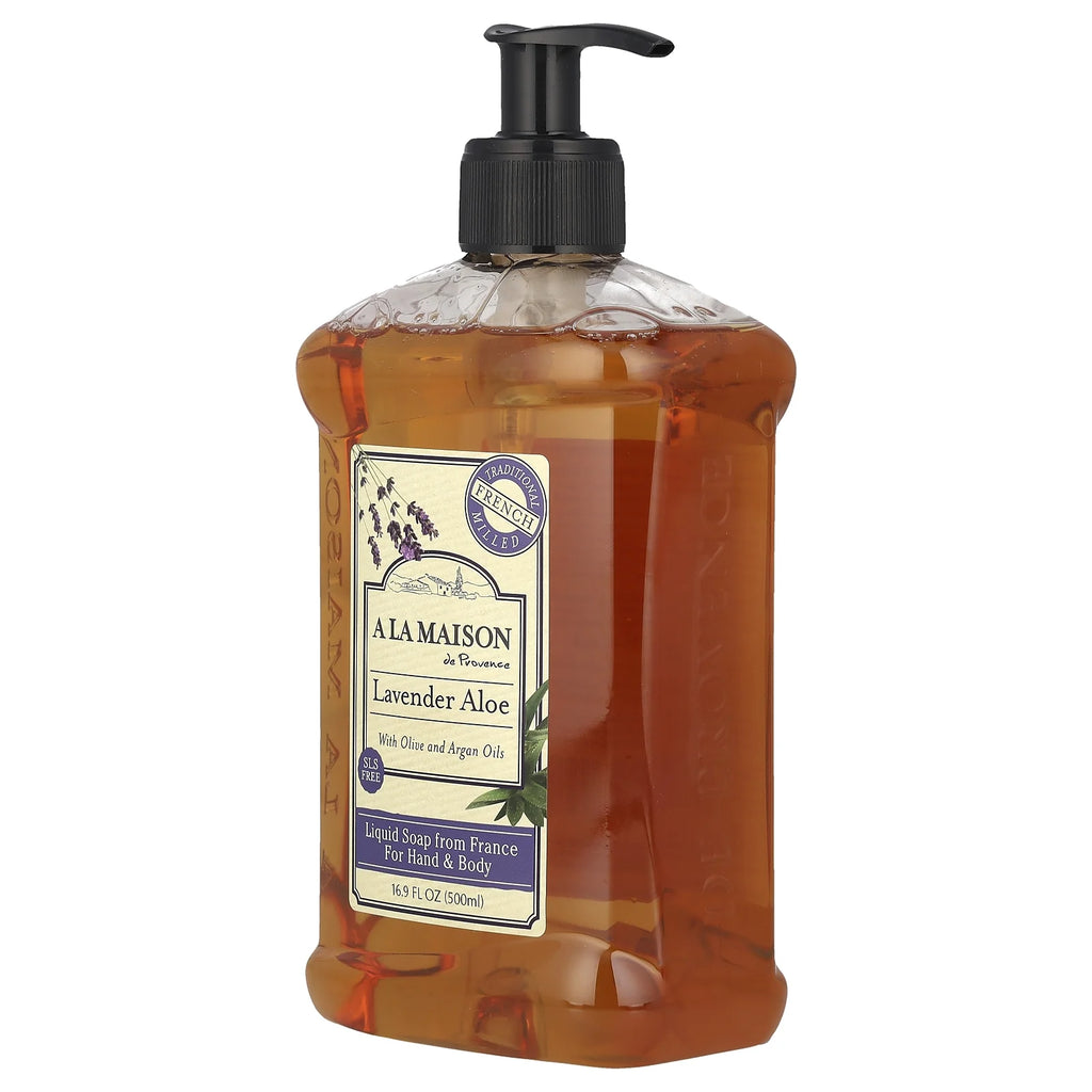 - Traditional French Milled Liquid Soap Lavender Aloe - 16.9 Fl. Oz.