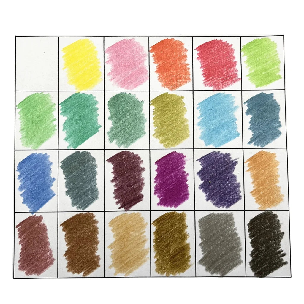 24 Count Metallic Colored Pencils Assorted Coloring Pencil Set Wooden Drawing Pencils for Kids Art Drawing Coloring Book