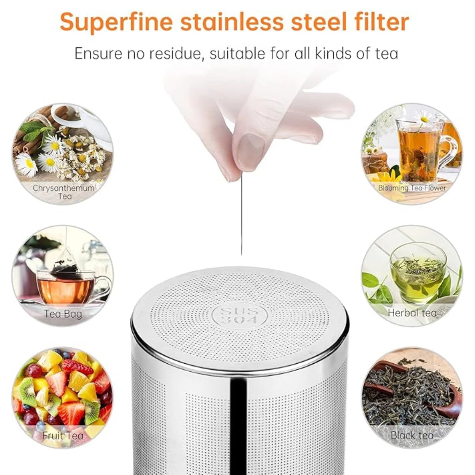 1200Ml Glass Teapot, 40Oz Stovetop Safe Tea Kettle, with Removable Stainless Steel Infuser, for Loose Leaf and Fruit Tea