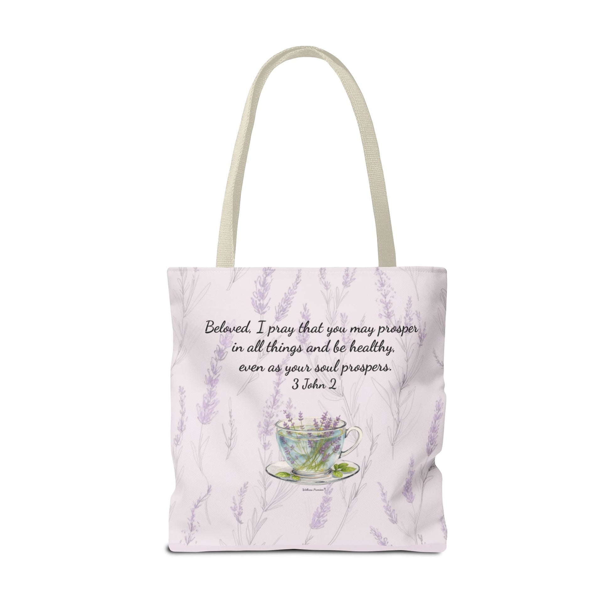 Slow-Living Corner Tote Bag — Cozy Self-Care AOP Canvas Tote with Faith Quotes (Pink)
