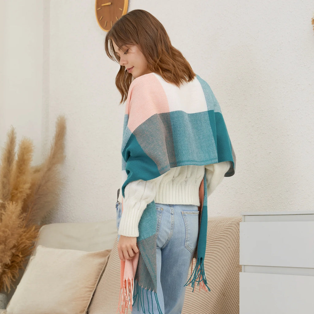 Winter Scarf for Women Tassel Fashion Long Shawl Wrap Scarf for Winter Warm Lightweight One Size