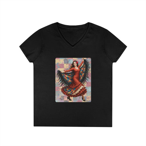"52 Historias" Bailarina de Flamenco con Manto/Quilt T-Shirt