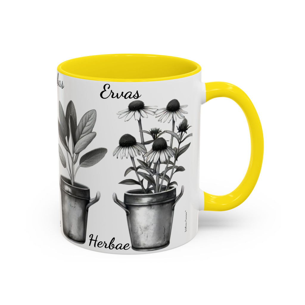 Herb Garden Accent Coffee Mug (Black & White Design) - Green Handle, Botanical Print, Perfect Gift for Plant Lovers, Housewarming, Kitchen Decor, Mother's [...]