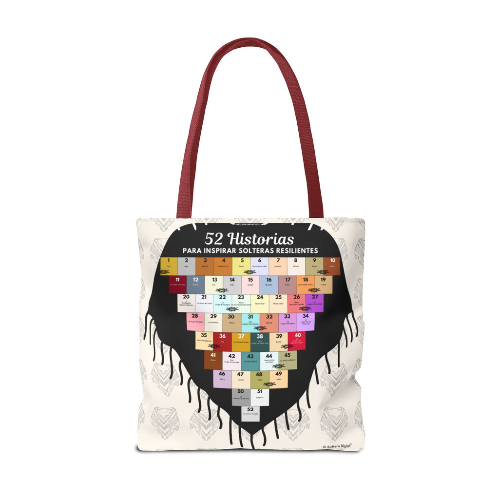 Tote Bag para Estudio Bíblico para Solteras- Bulto para Journaling- 52 Historias para Solteras Resilientes