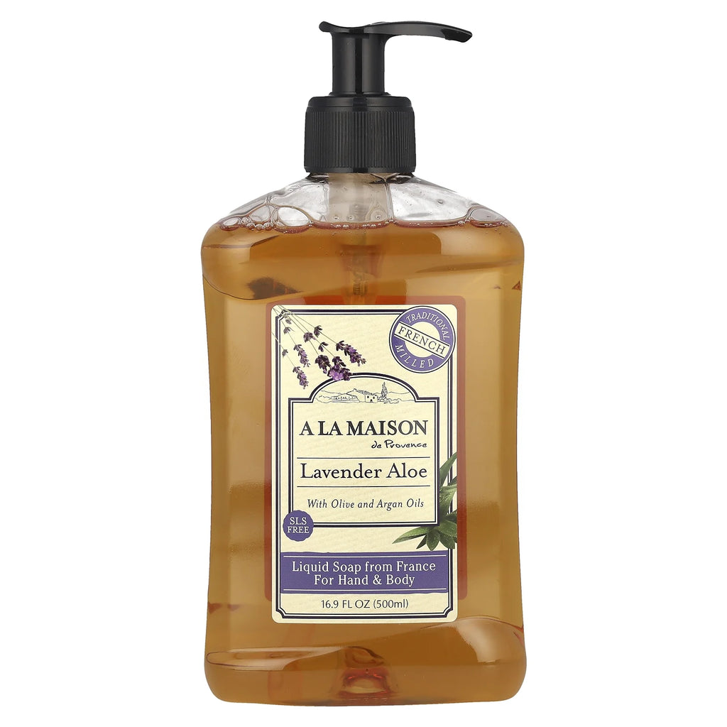 - Traditional French Milled Liquid Soap Lavender Aloe - 16.9 Fl. Oz.