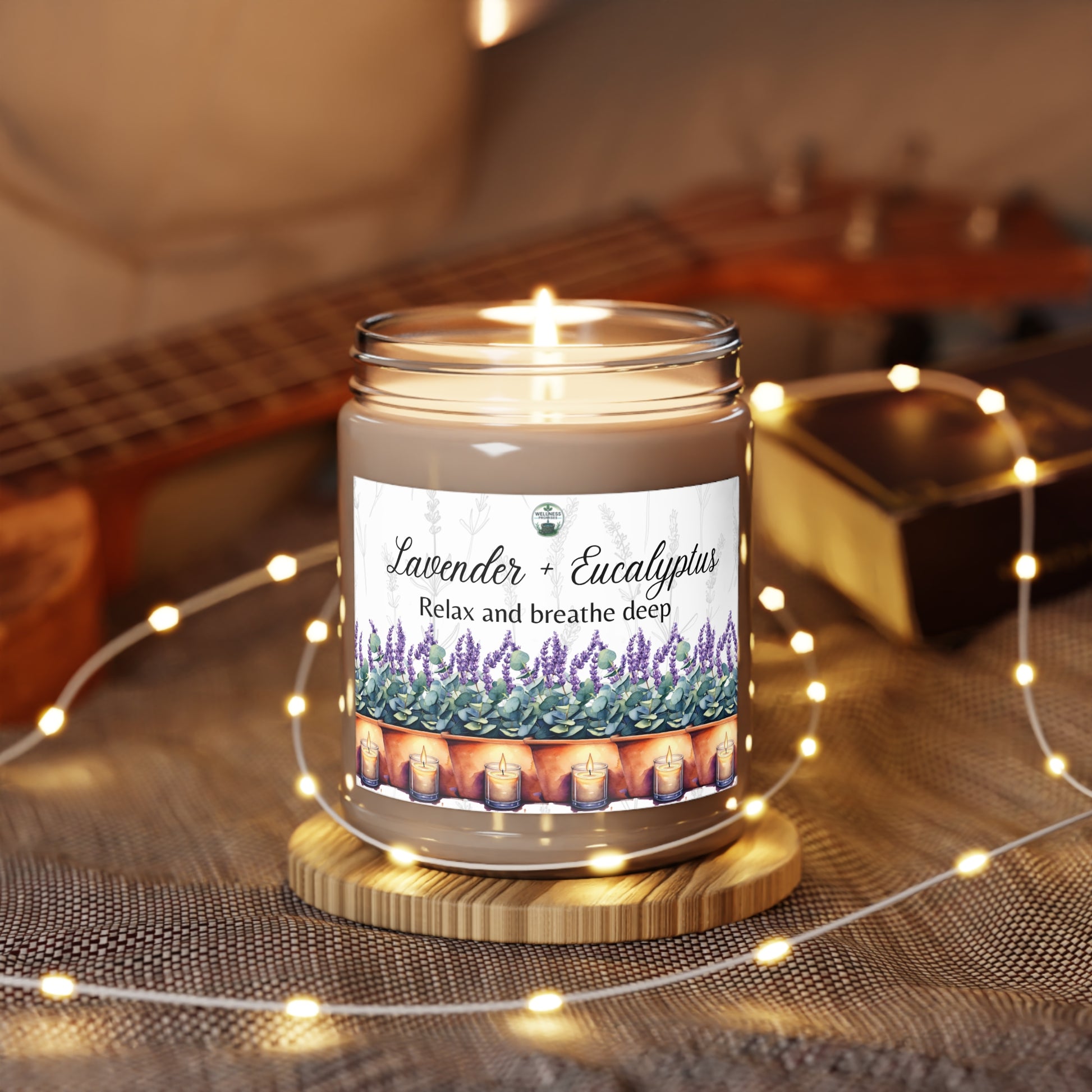 Relaxing Lavender Eucalyptus Candle, Aromatherapy Gift, Eco-Friendly Soy Candle, Home Fragrance, Spa Setting, Self-Care Essential