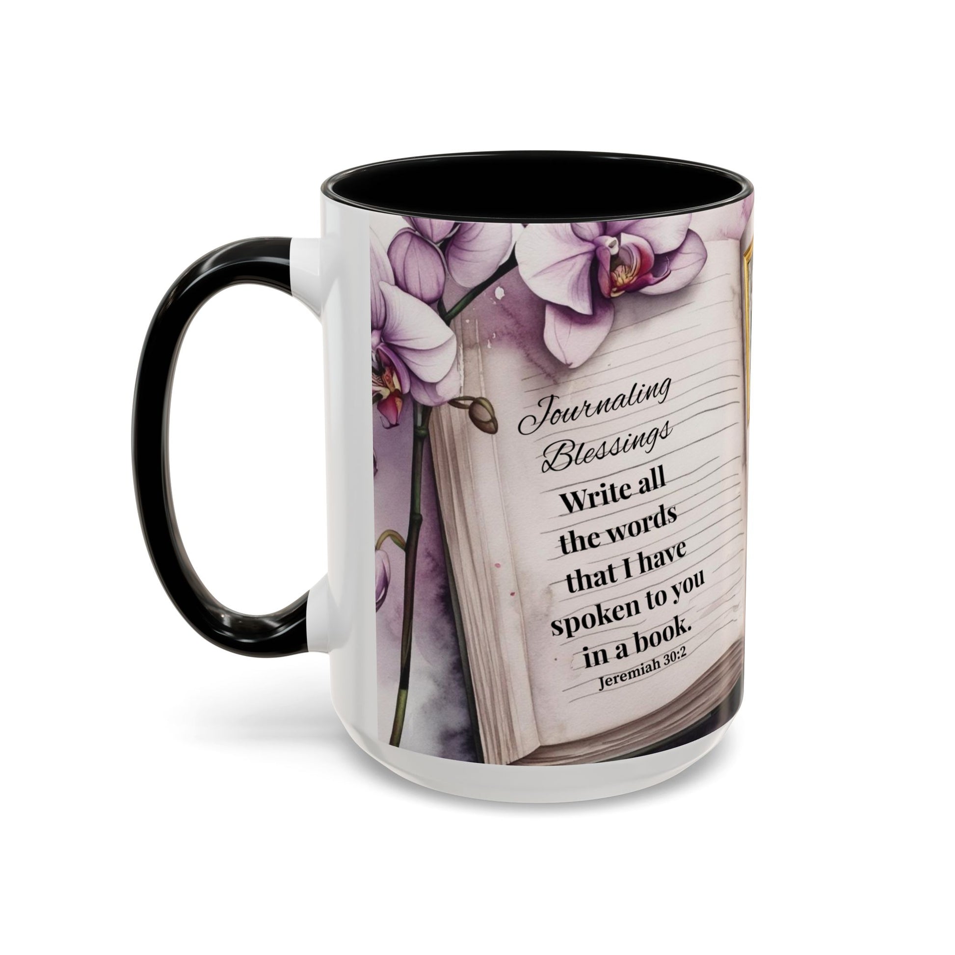 Write the Vision Coffee Mug —Faith & Orchid Journaler Lovers Gift (11/15oz)