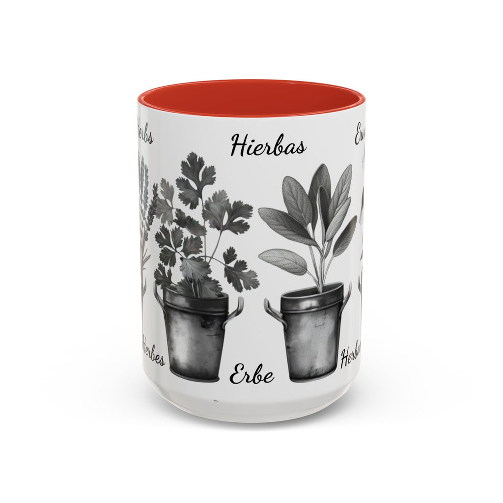 Herb Garden Accent Coffee Mug (Black & White Design) - Green Handle, Botanical Print, Perfect Gift for Plant Lovers, Housewarming, Kitchen Decor, Mother's [...]