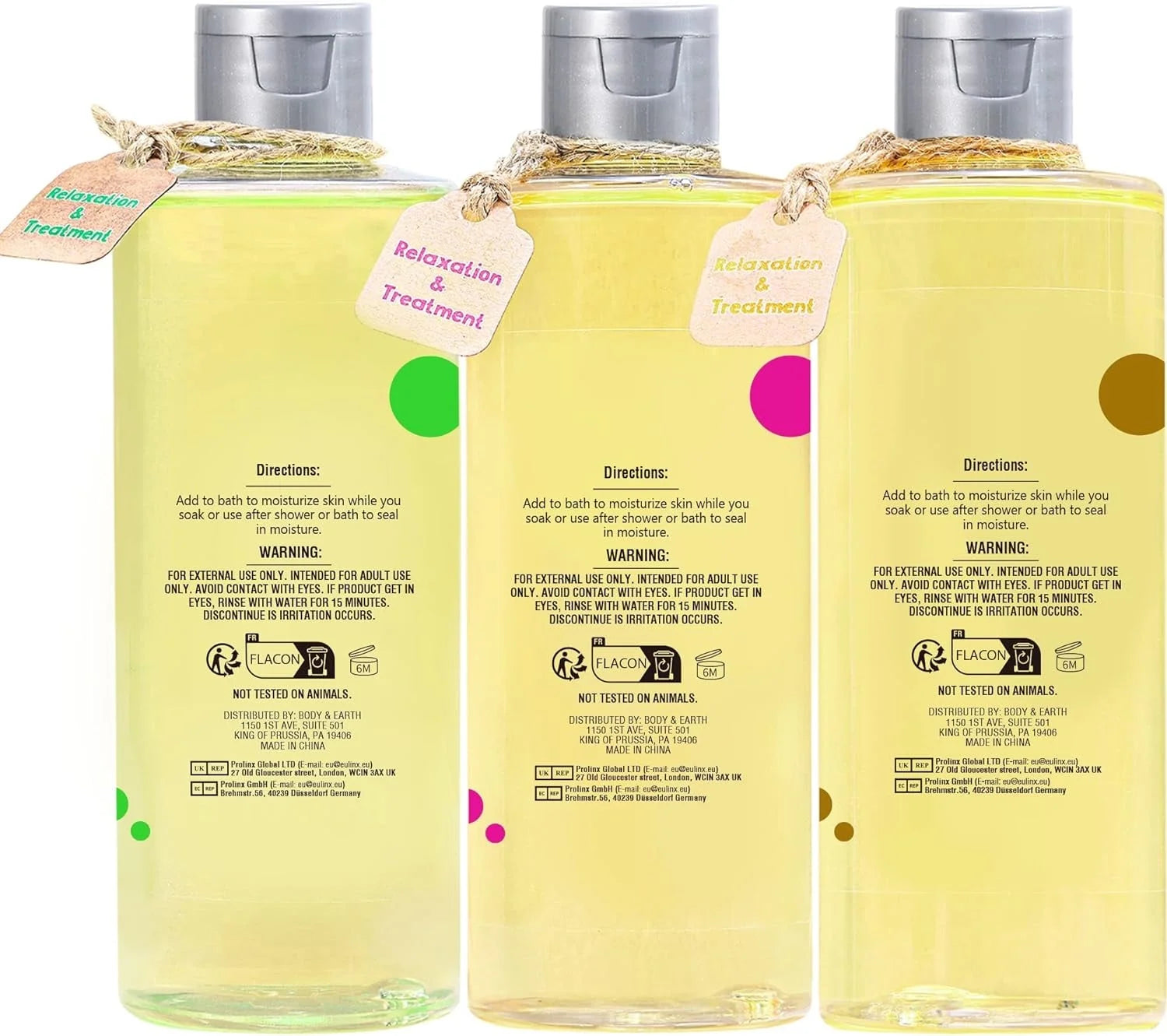Bath and Body Oil with Sweet Almond Jojoba, Shea Butter, Rose Water, Coconut Bath Oils Gift for Women, Multiuse Oil for Hair Dry Skin 26.4 Fl Oz (Pack of 3)