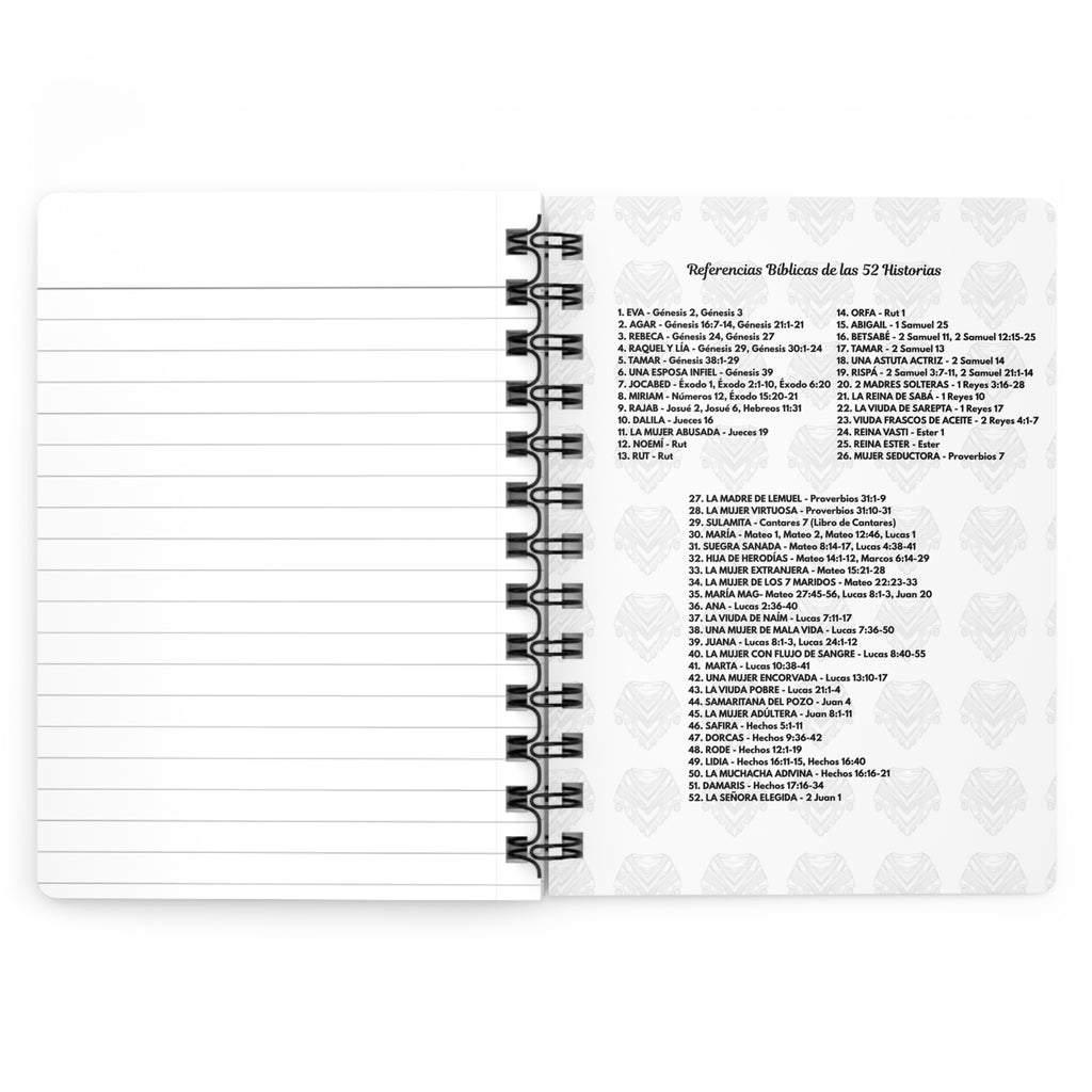 Spiral Journal Blank Lined Paper — 52 Historias para Inspirar Solteras Resilientes