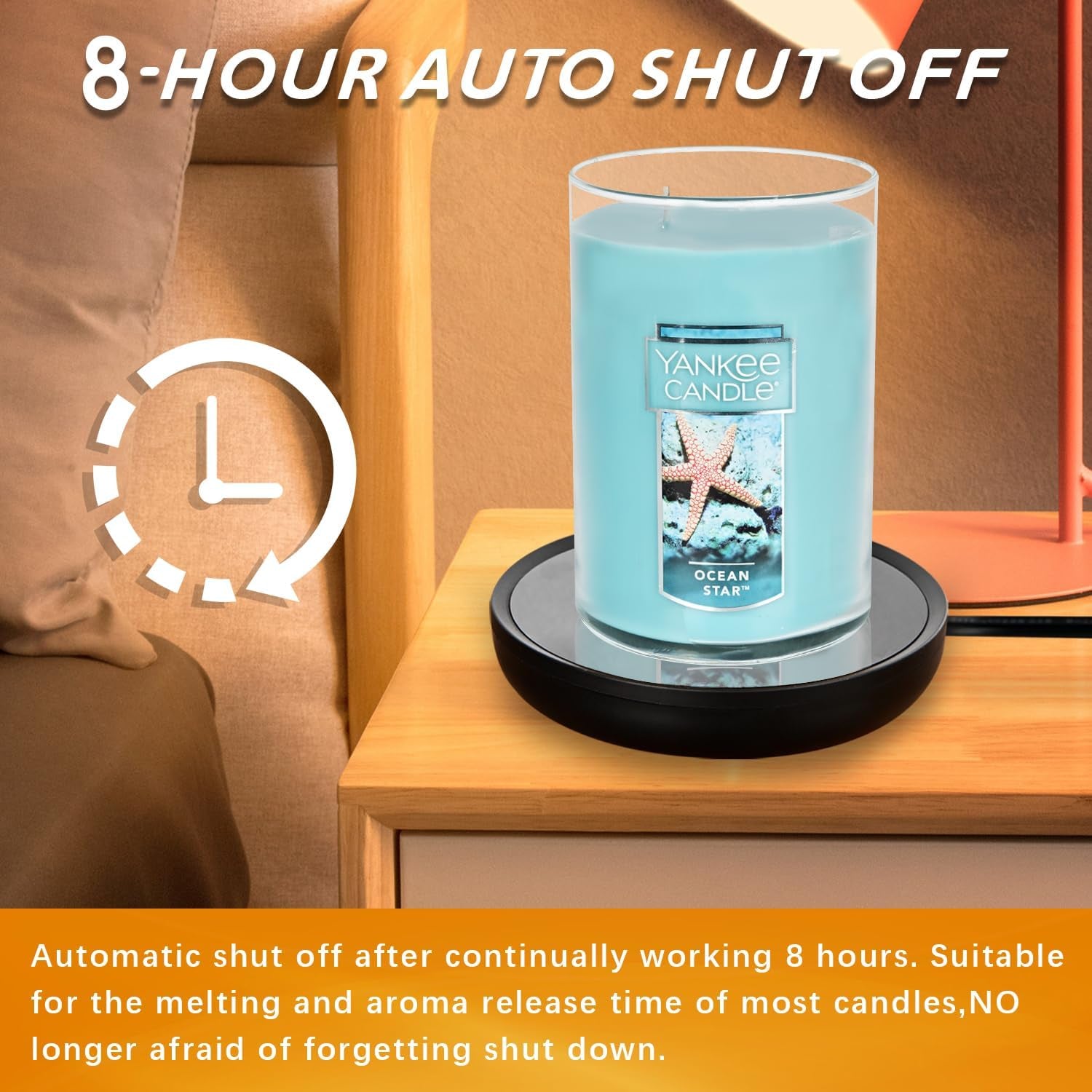 2-Piece Smart Candle Warmer Set for Large Jars and Coffee Mugs with Gravity Switch Auto Shut-On/Off, Ensures Safe Aroma Release and Maintains Beverage Warmth, Ideal Gift Option