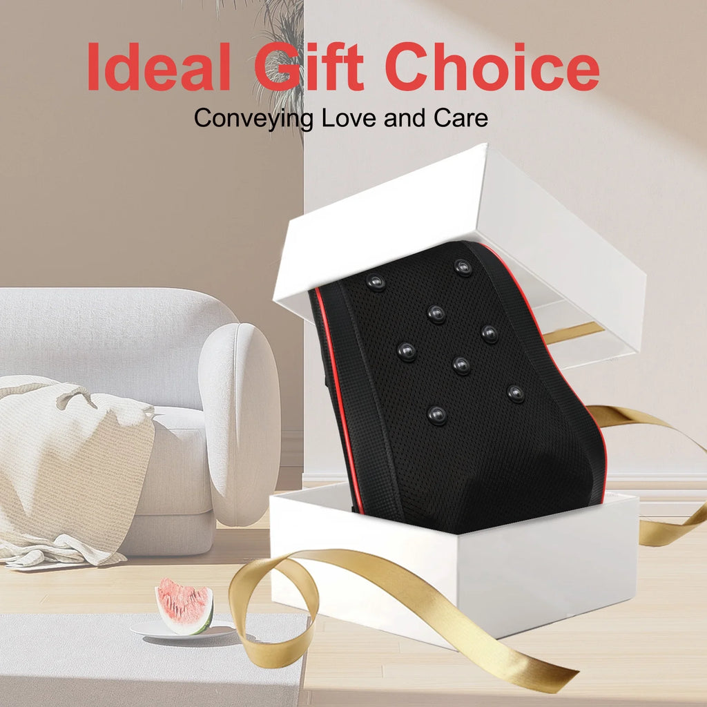 Back Massager with Heat, Shiatsu Back and Neck Massager with 3D, Deep Tissue Kneading for Pain Relief, Massage Pillow at Home or Office