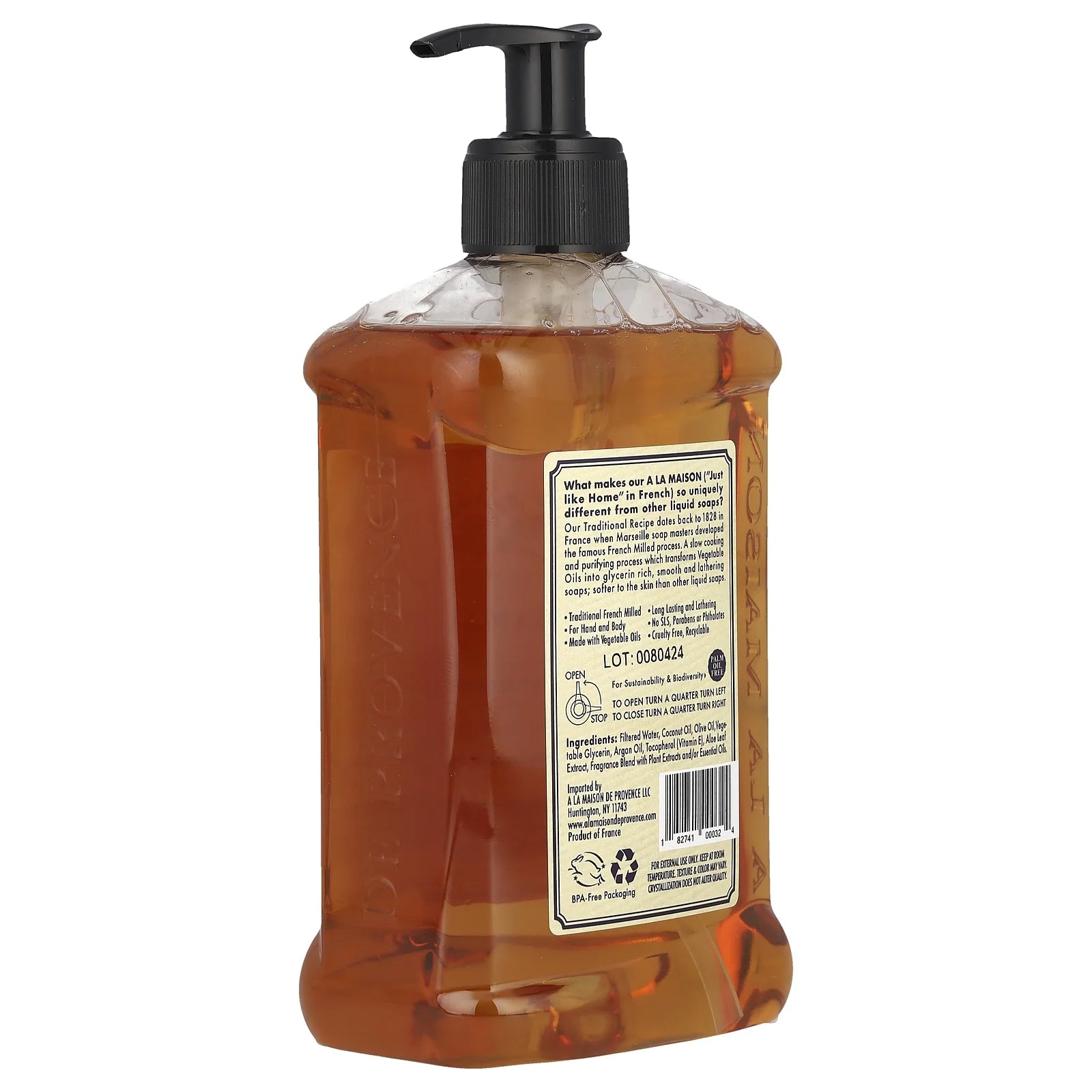 - Traditional French Milled Liquid Soap Lavender Aloe - 16.9 Fl. Oz.