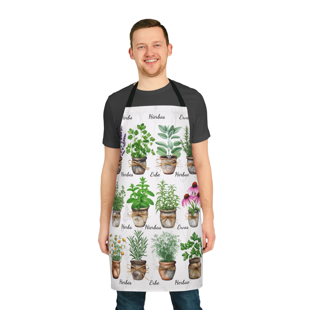 Herb Garden Apron, Cooking Apron, Garden Themed Apron, Gift for Chefs, Plant Lover Accessories, Herbalist Apron