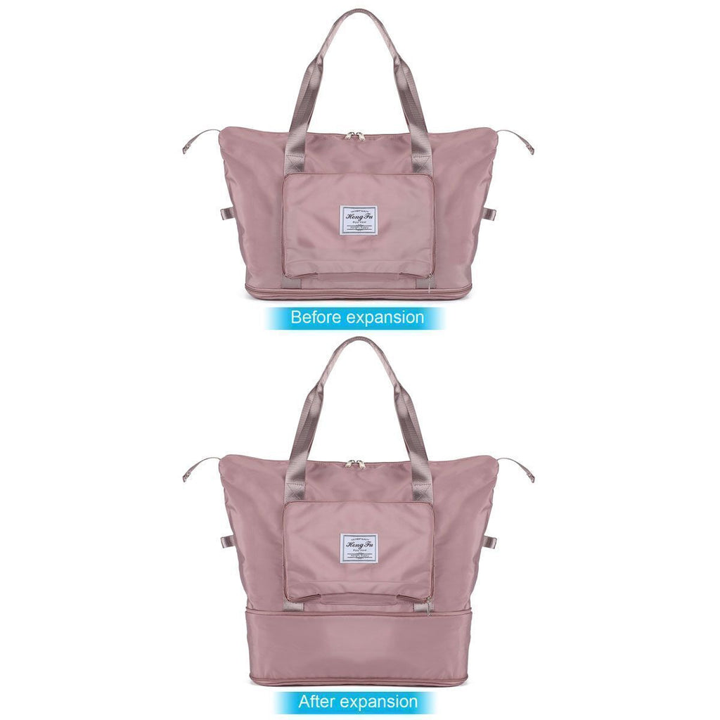 Spacious & Stylish Waterproof Travel Duffel Bag for Women - Collapsible & Expandable!