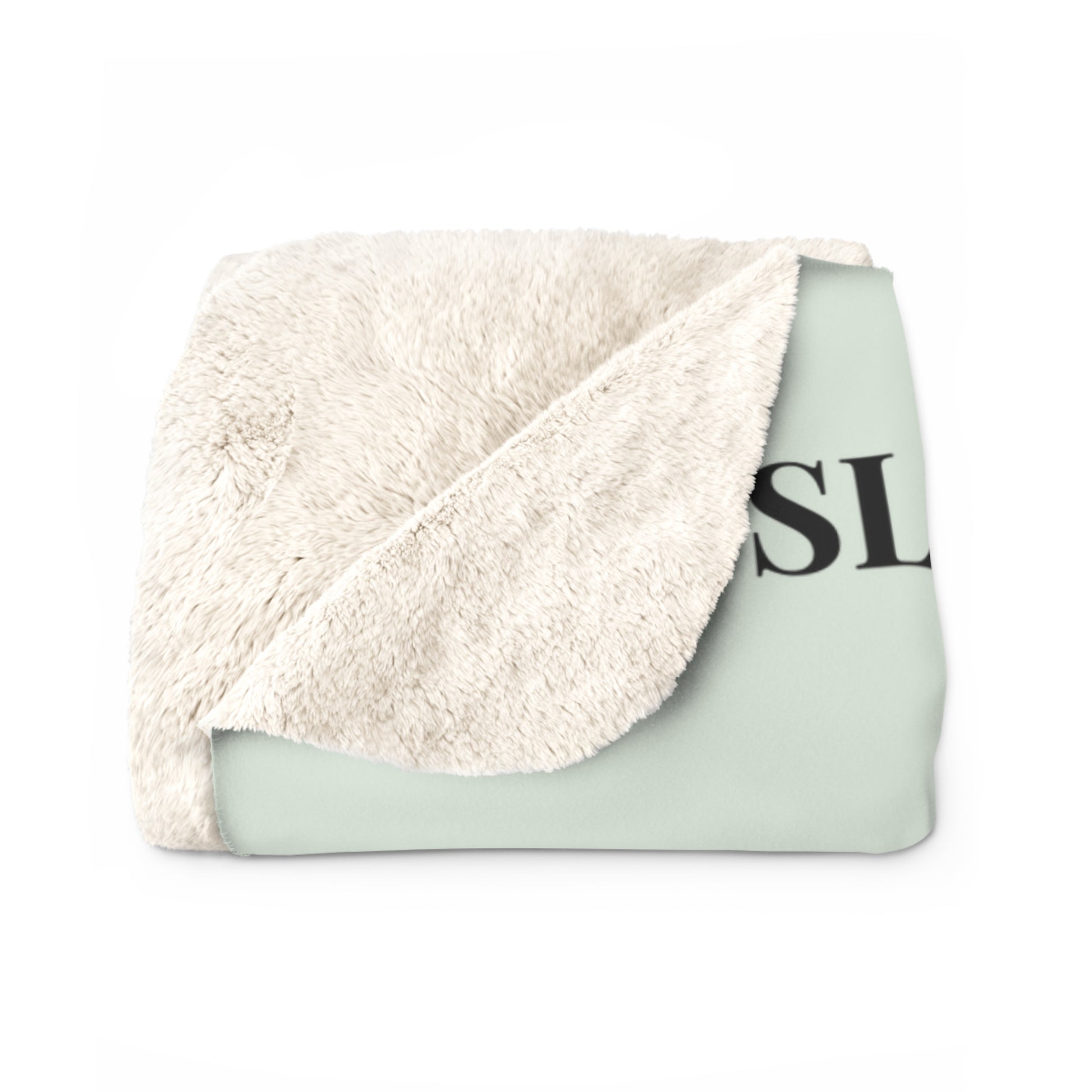 Slow-Living Corner Sherpa Fleece Blanket — Cozy Spiritual Sanctuary Throw with Scripture