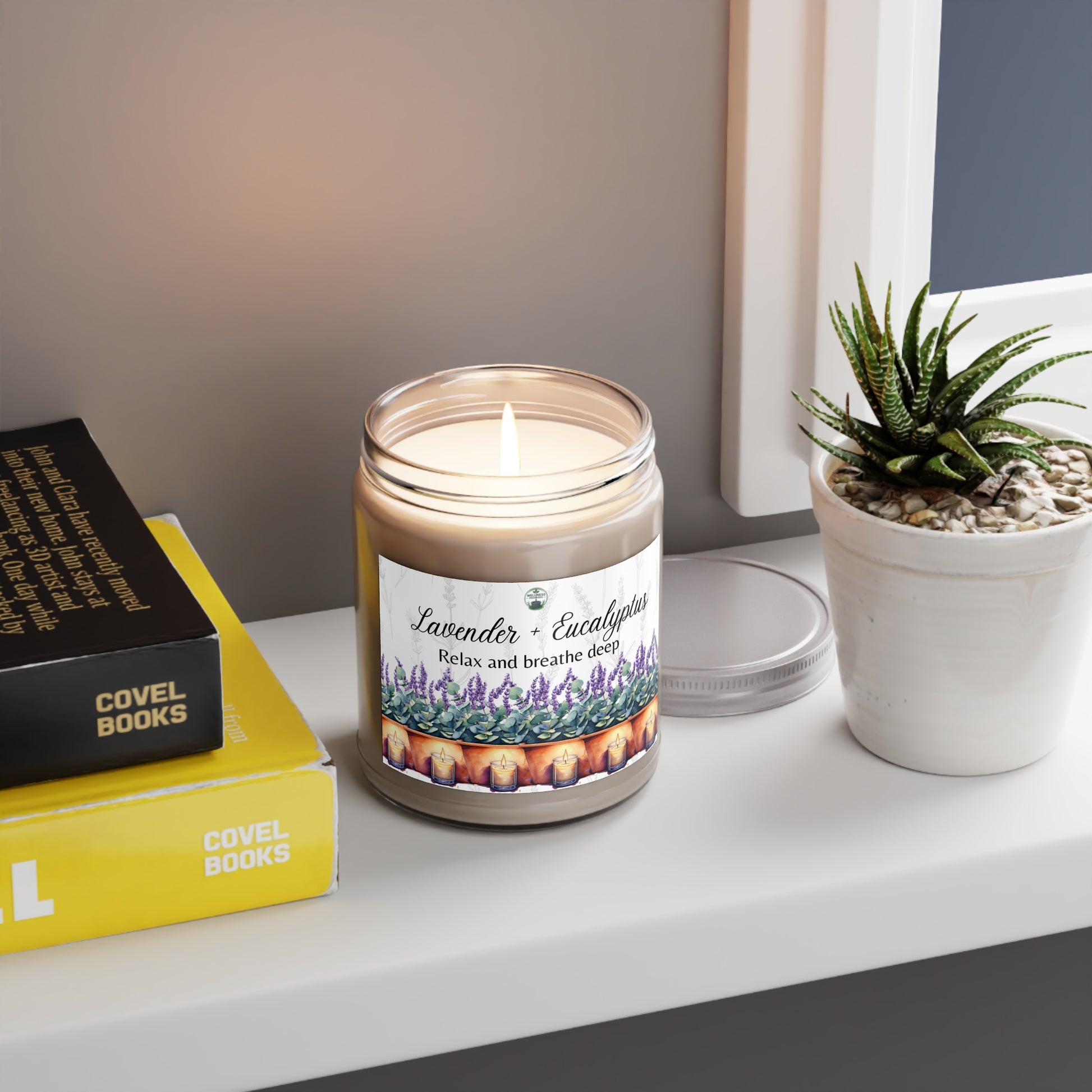 Relaxing Lavender Eucalyptus Candle, Aromatherapy Gift, Eco-Friendly Soy Candle, Home Fragrance, Spa Setting, Self-Care Essential