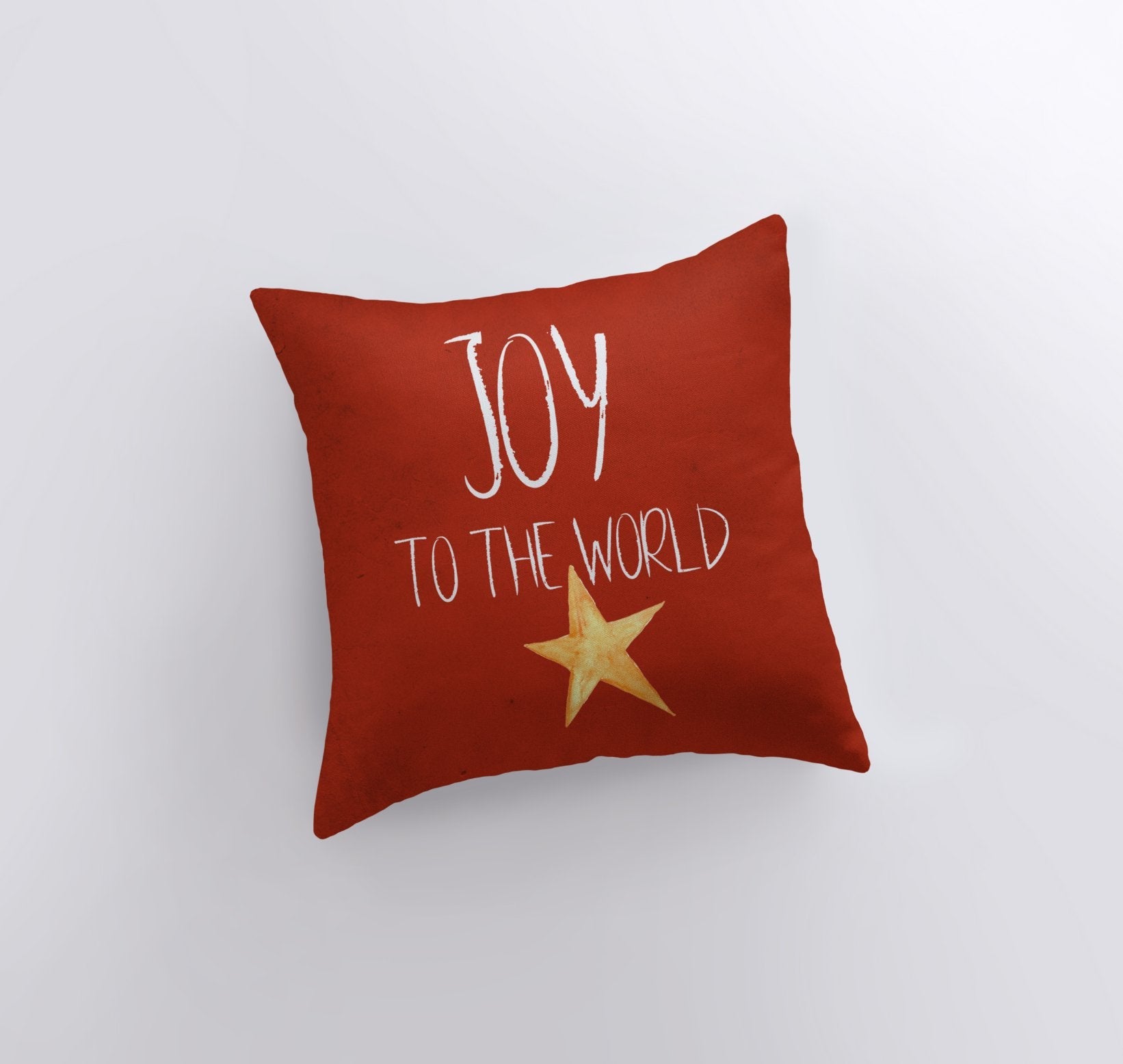 Joy to the World | Red Throw Pillow | Home Decor | Christmas Pillow