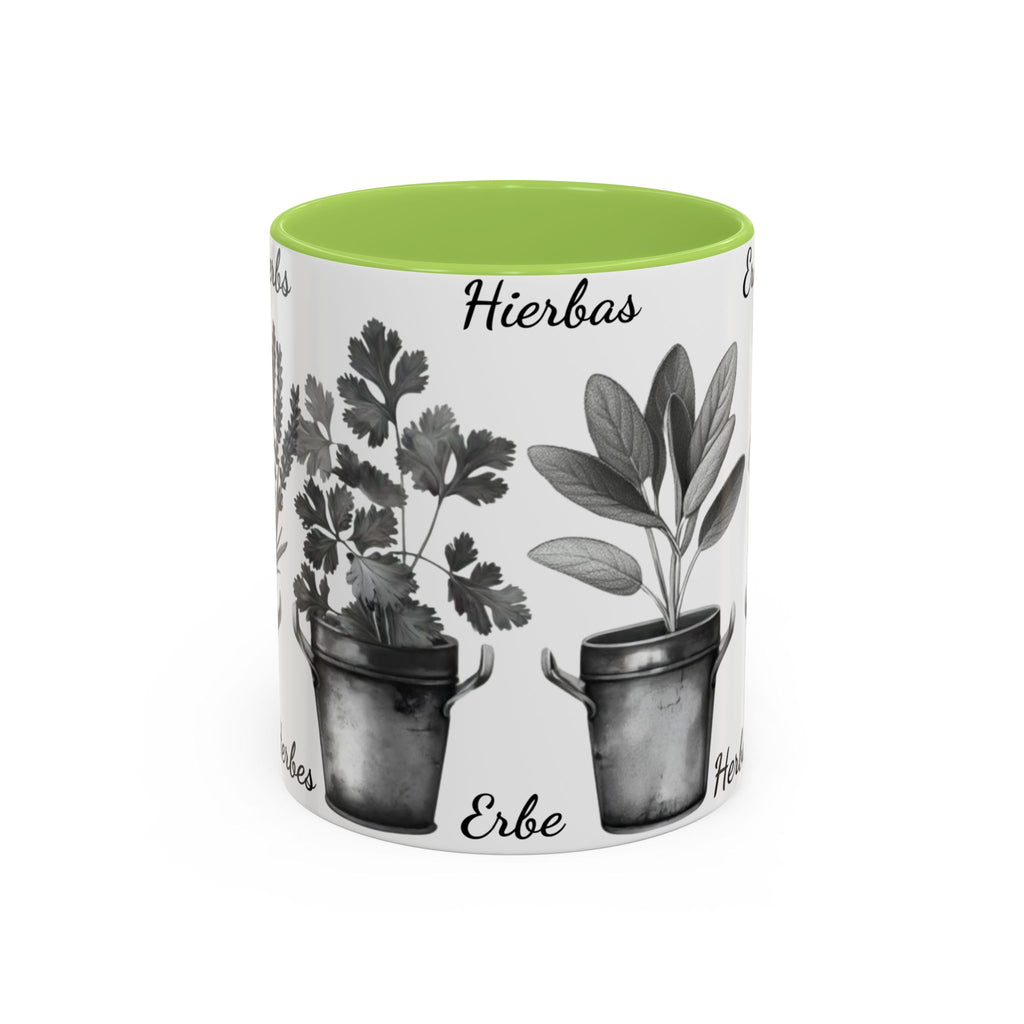 Herb Garden Accent Coffee Mug (Black & White Design) - Green Handle, Botanical Print, Perfect Gift for Plant Lovers, Housewarming, Kitchen Decor, Mother's [...]