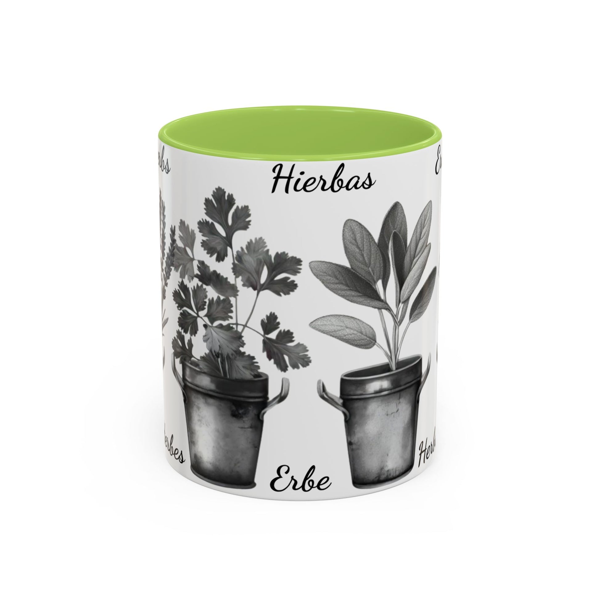 Herb Garden Accent Coffee Mug (Black & White Design) - Green Handle, Botanical Print, Perfect Gift for Plant Lovers, Housewarming, Kitchen Decor, Mother's [...]