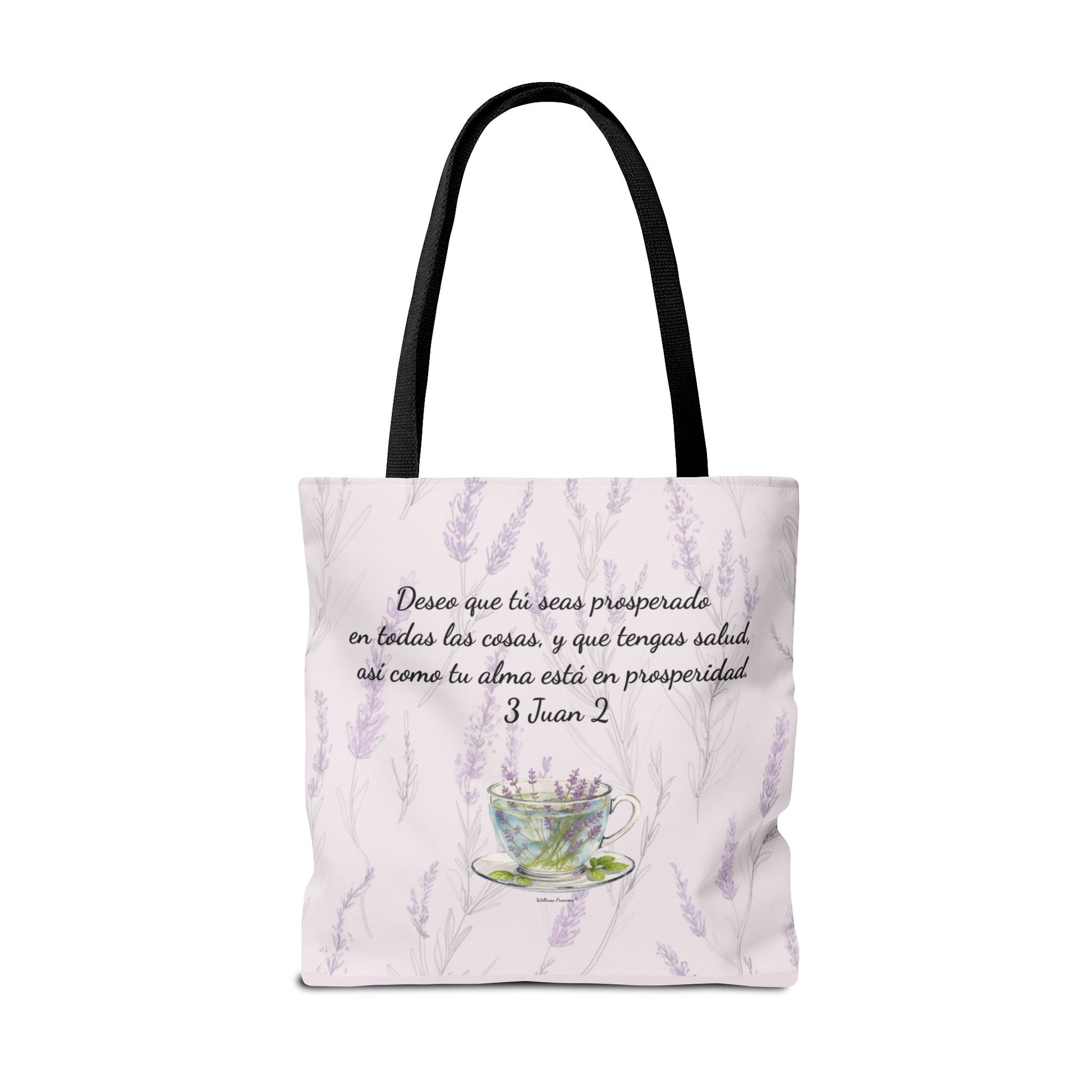 Slow-Living Corner Tote Bag — "Rinconcito Calma" Spanish Cozy Self-Care AOP Canvas Tote with Faith Quotes (Pink)