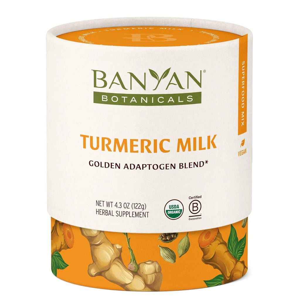 Turmeric Milk – Organic Turmeric Latte Mix with Ashwagandha & Cardamom – Instant Caffeine Free Golden Milk Sweetened with Maple Sugar – 4.3 Oz –Non GMO Sustainably Sourced Vegan