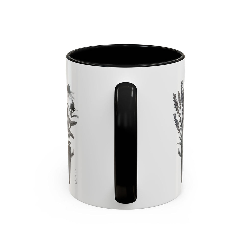 Herb Garden Accent Coffee Mug (Black & White Design) - Green Handle, Botanical Print, Perfect Gift for Plant Lovers, Housewarming, Kitchen Decor, Mother's [...]
