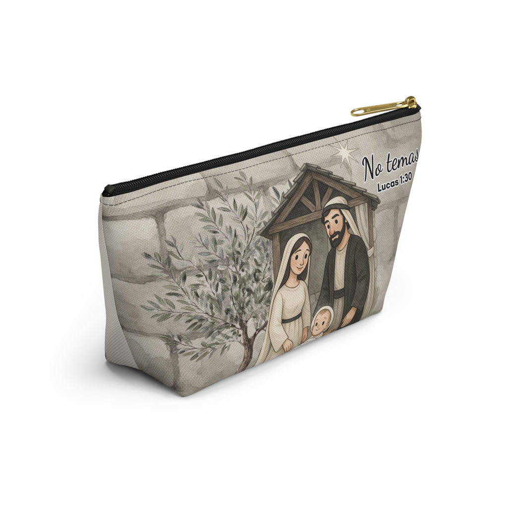 Nativity Accessory Pouch — "Las Buenas Noticias" Nativity Scene Year Round Makeup Bag