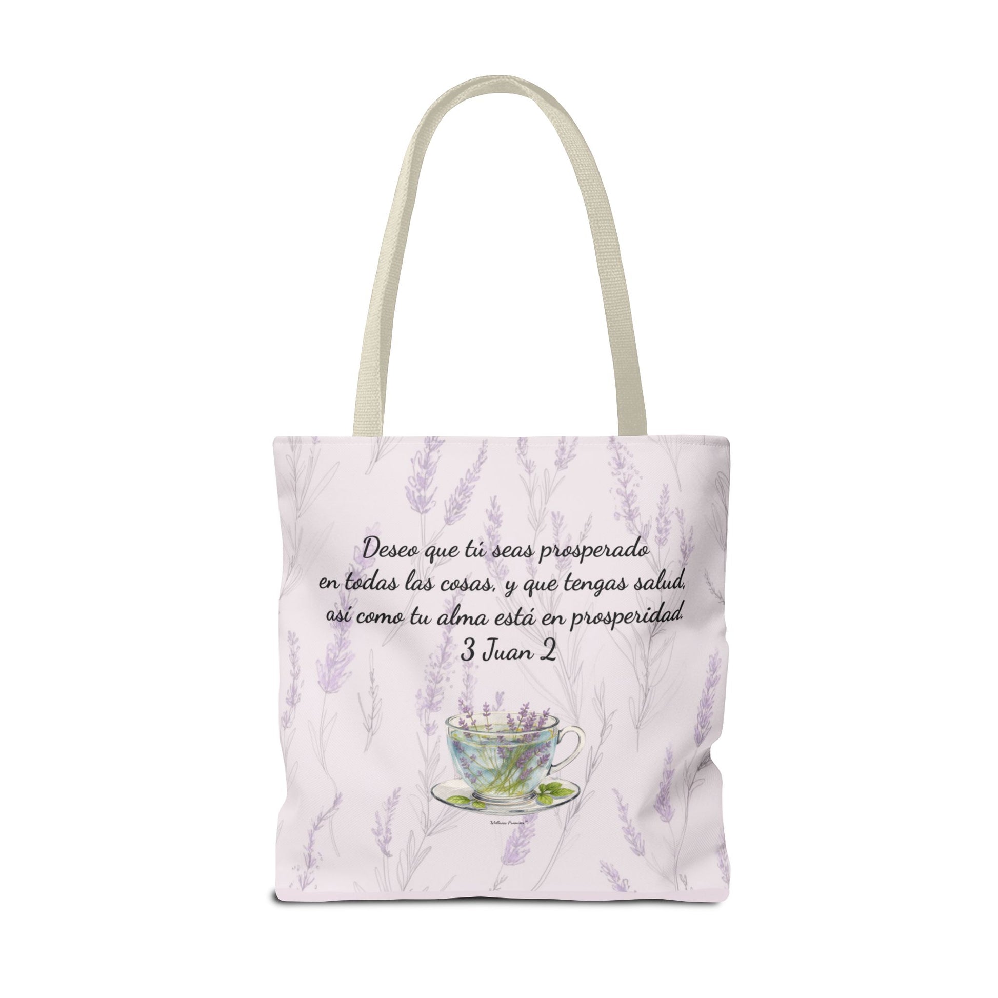 Slow-Living Corner Tote Bag — "Rinconcito Calma" Spanish Cozy Self-Care AOP Canvas Tote with Faith Quotes (Pink)
