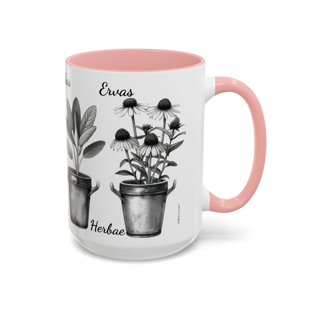 Herb Garden Accent Coffee Mug (Black & White Design) - Green Handle, Botanical Print, Perfect Gift for Plant Lovers, Housewarming, Kitchen Decor, Mother's [...]