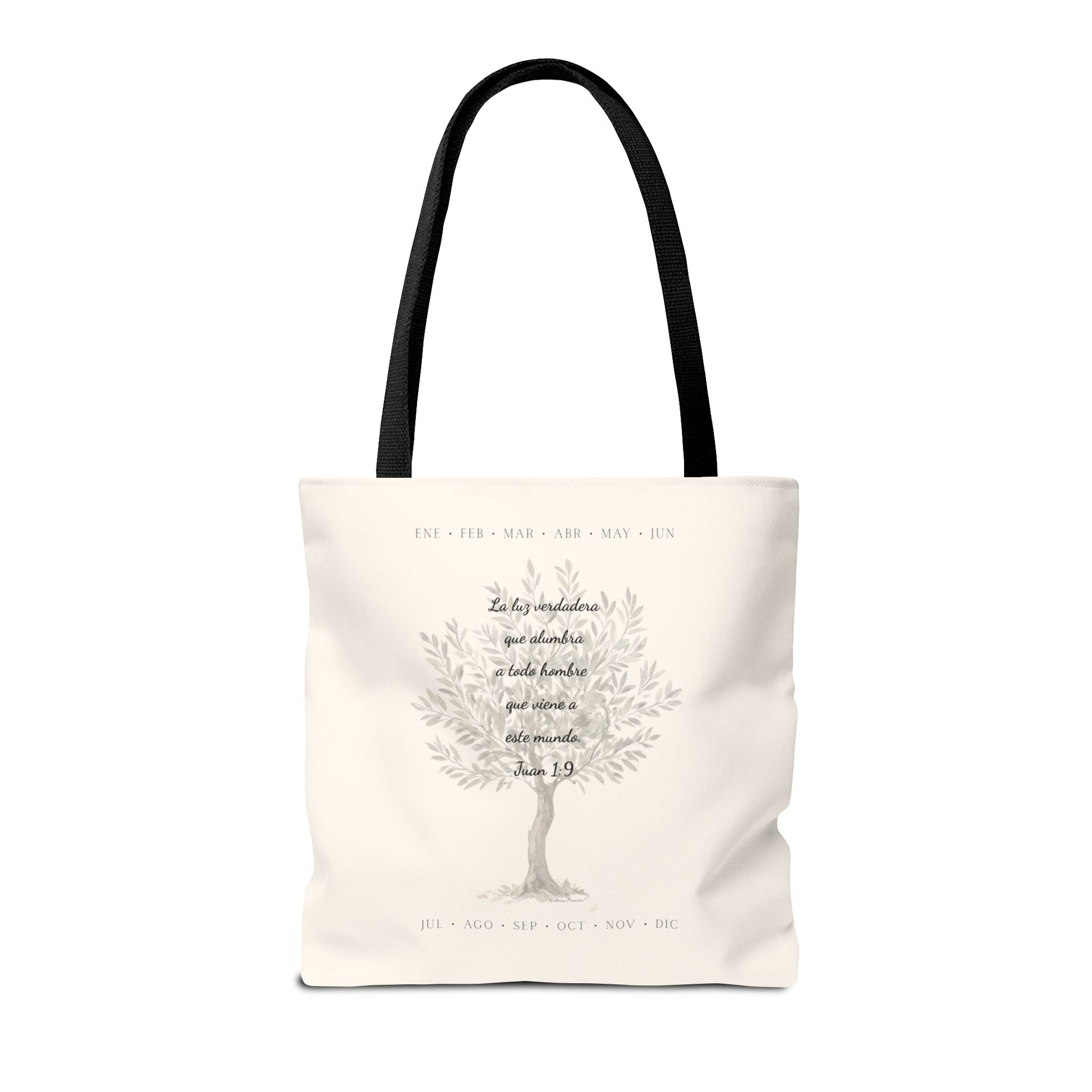 Nativity Tote Bag Year Round (Cream Color)  — "Las Buenas Noticias" Spanish Nativity Tote