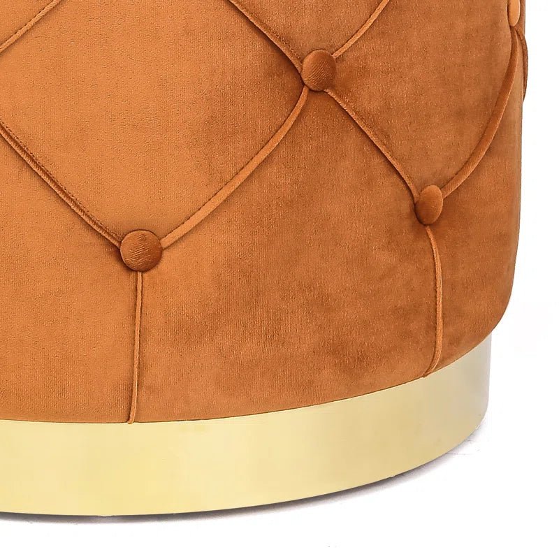 18.9" Wide Tufted round Storage Ottoman
