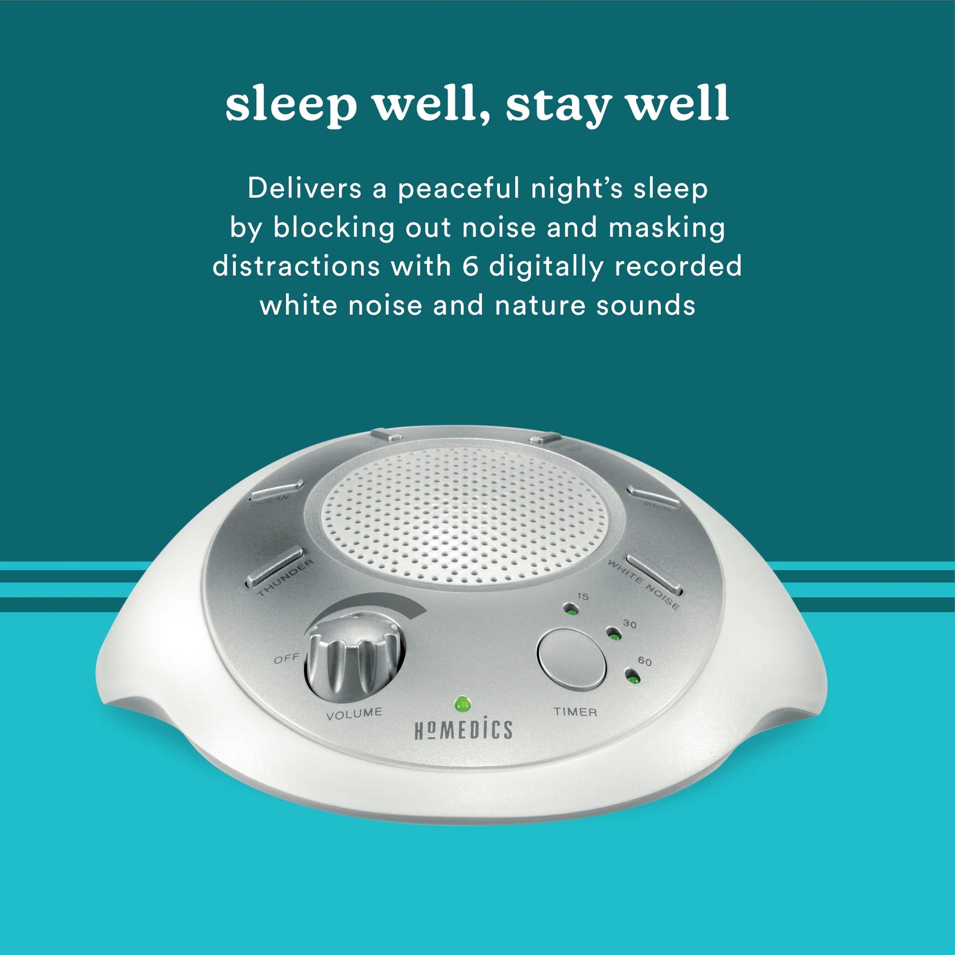 Sound Spa and White Noise Machine, 6 Relaxing Nature Sounds, Sound Therapy for Home, Office, Nursery