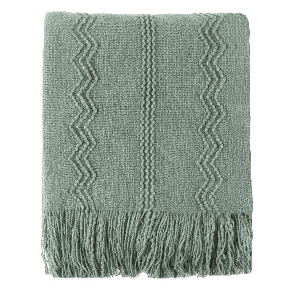 Sage Green Throw Blanket for Couch,Green Boho Blanket,Sofa Throws for Living Room,50"X60"