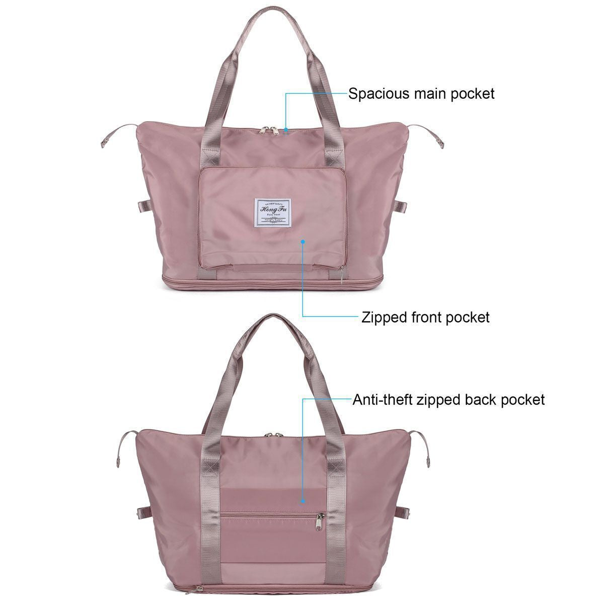 Spacious & Stylish Waterproof Travel Duffel Bag for Women - Collapsible & Expandable!