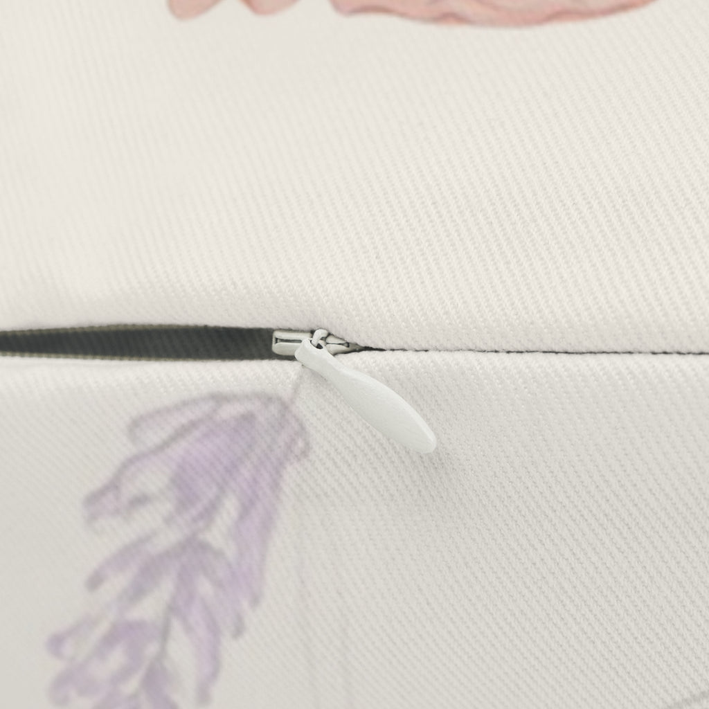 “Slow-Living Corner” & Lavender "Rinconcito Calma" Lumbar Pillow — Spanish Cozy Prayer Blessing (Beige)