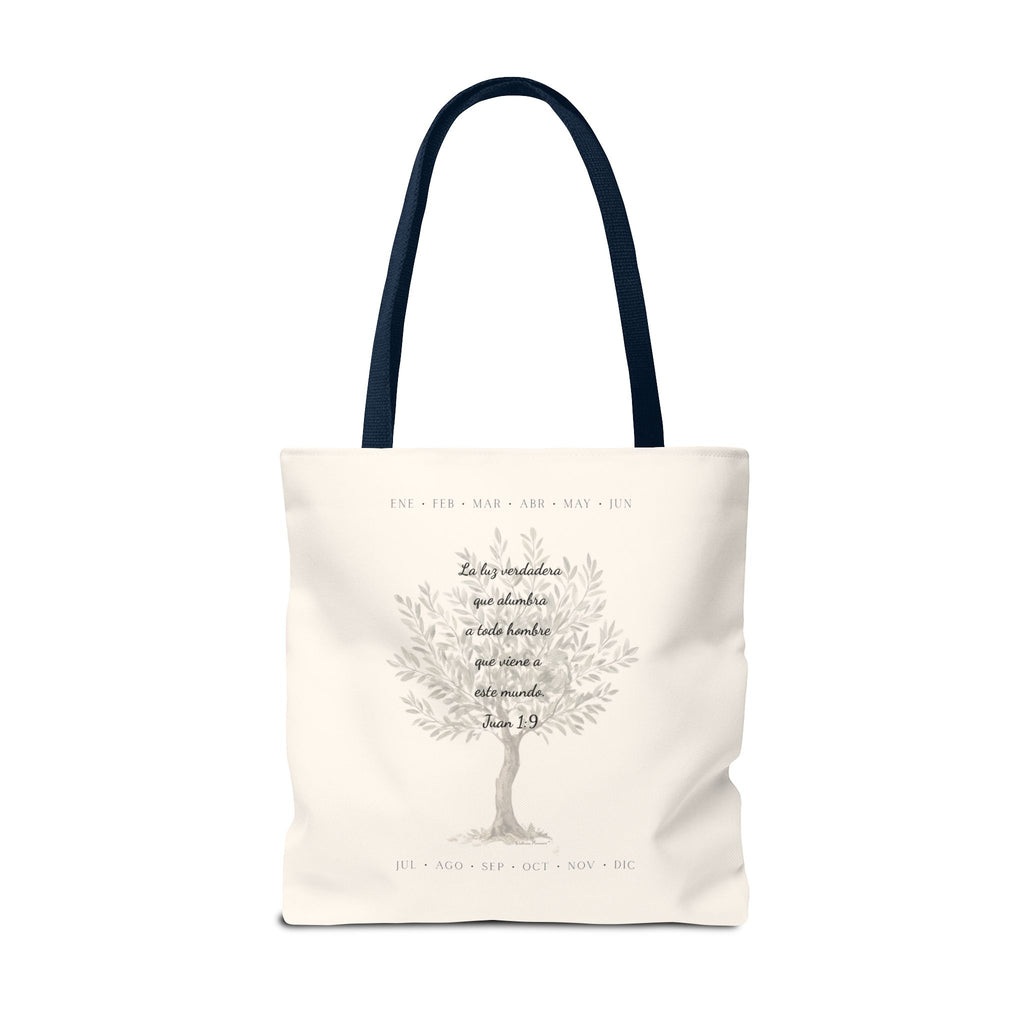 Nativity Tote Bag Year Round (Cream Color)  — "Las Buenas Noticias" Spanish Nativity Tote
