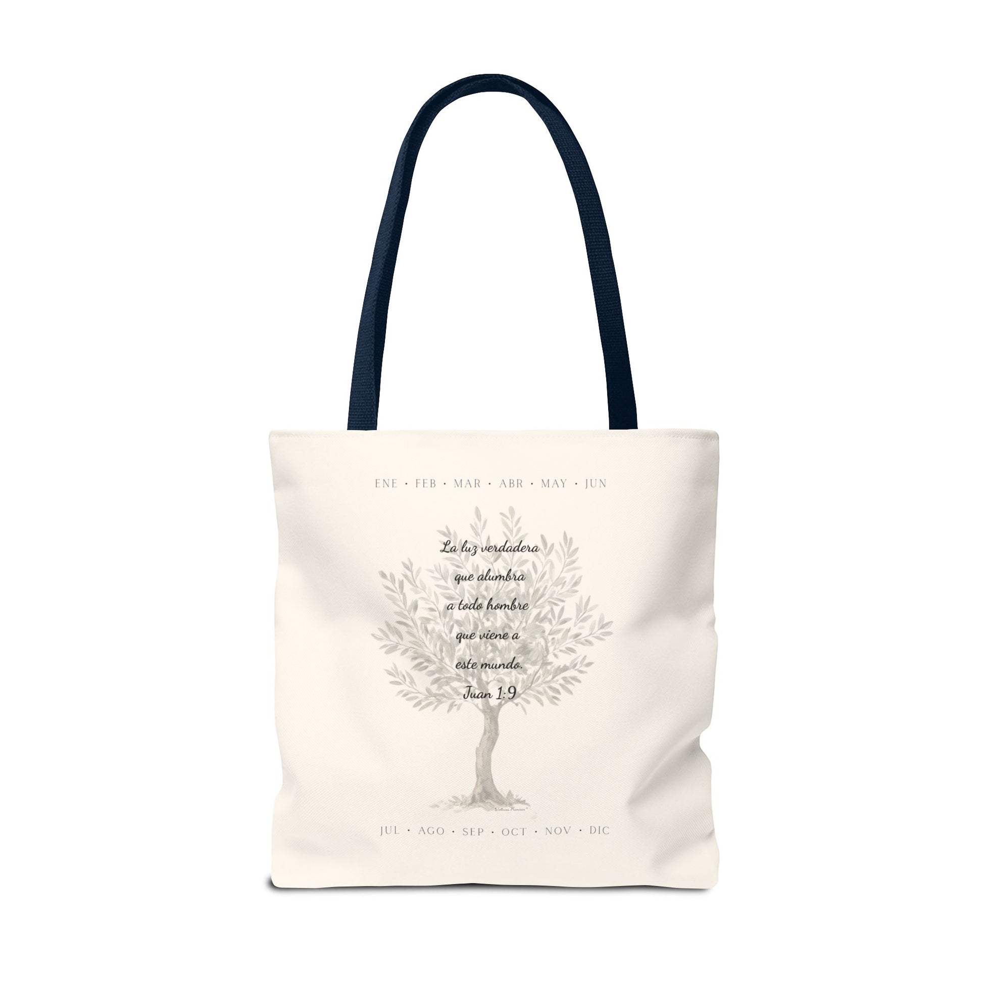 Nativity Tote Bag Year Round (Cream Color)  — "Las Buenas Noticias" Spanish Nativity Tote