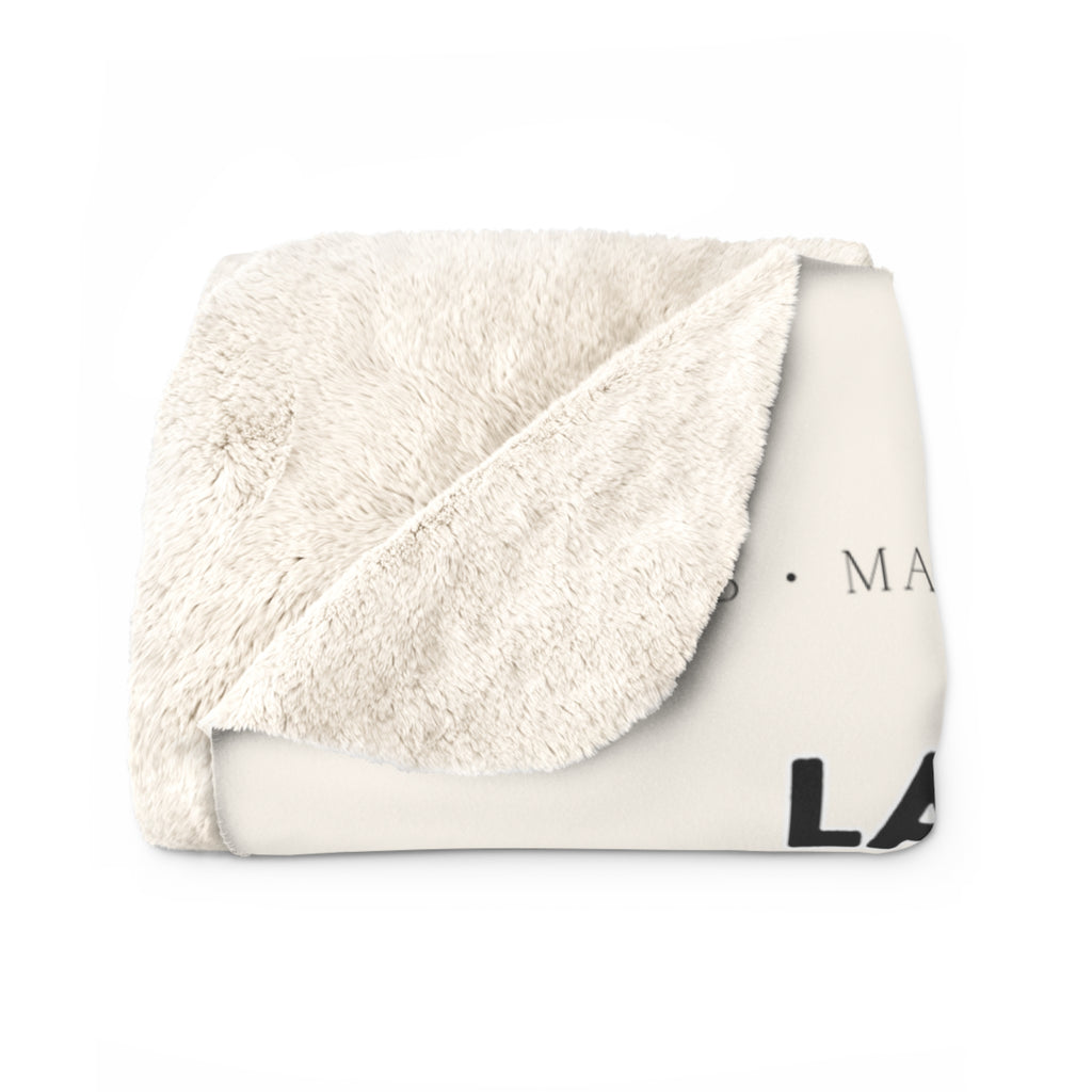 Sherpa Blanket — "Las Buenas Noticias" Natividad / Spanish Christmas Nativity Throw