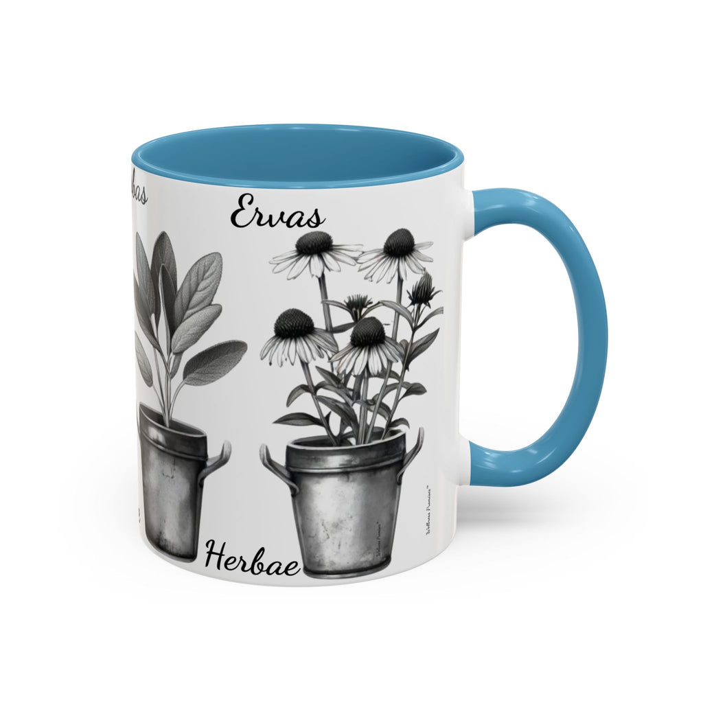Herb Garden Accent Coffee Mug (Black & White Design) - Green Handle, Botanical Print, Perfect Gift for Plant Lovers, Housewarming, Kitchen Decor, Mother's [...]