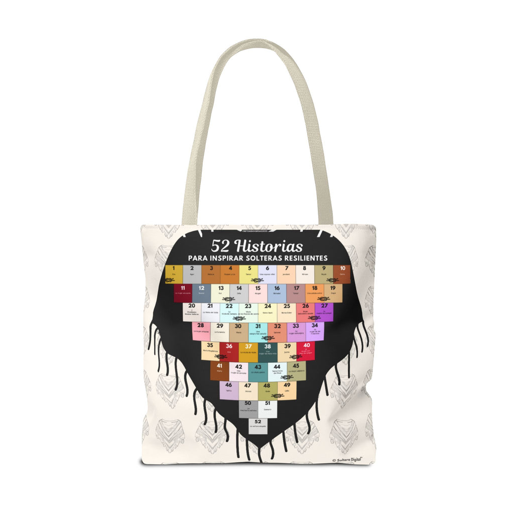 Tote Bag para Estudio Bíblico para Solteras- Bulto para Journaling- 52 Historias para Solteras Resilientes