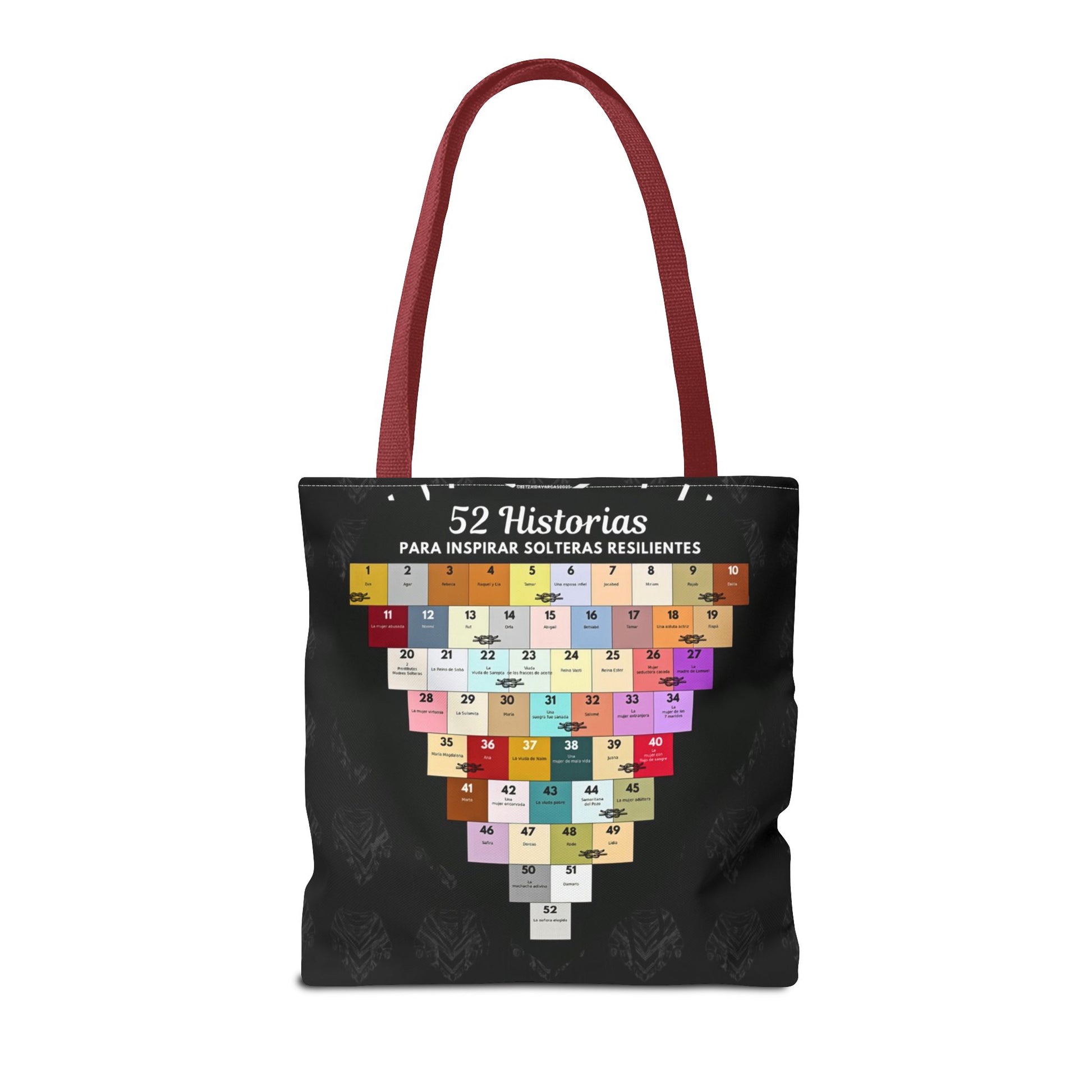 Tote Bag para Estudio Bíblico para Solteras- Bulto para Journaling- 52 Historias para Solteras Resilientes
