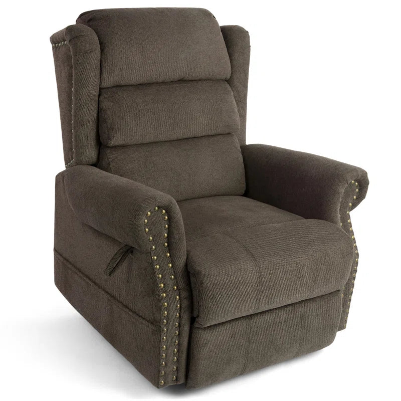 28" Width Seat Rivet Electric Power Lift Massage Recliner Chair Sofa with Lumbar Heated, 8 Point Massage Lift Reclining Chair for Elderly
