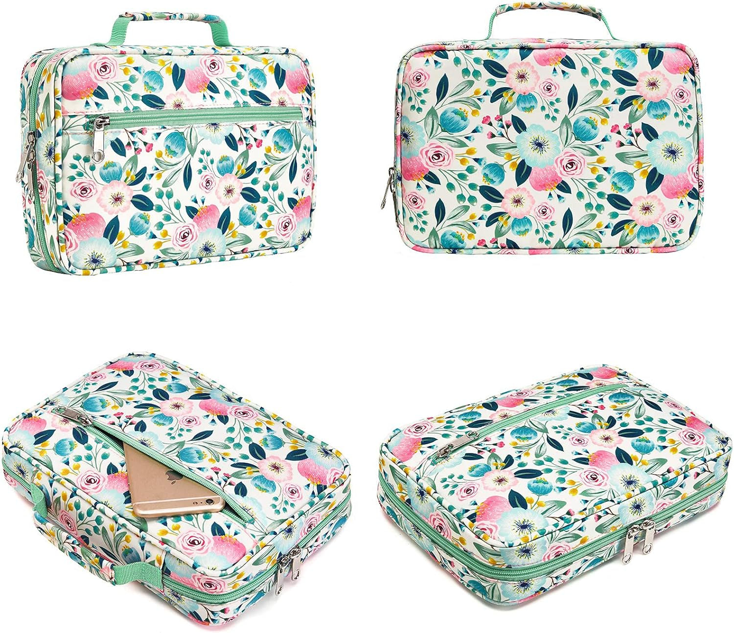 Bible Cover Case for Women Girls Ladies Scripture Bag Lds Teens Book Protective Carrying Carrier with Pockets Large Medium Standard Size Catholic Church Religious Journaling Organizer Mothers Mom Gift