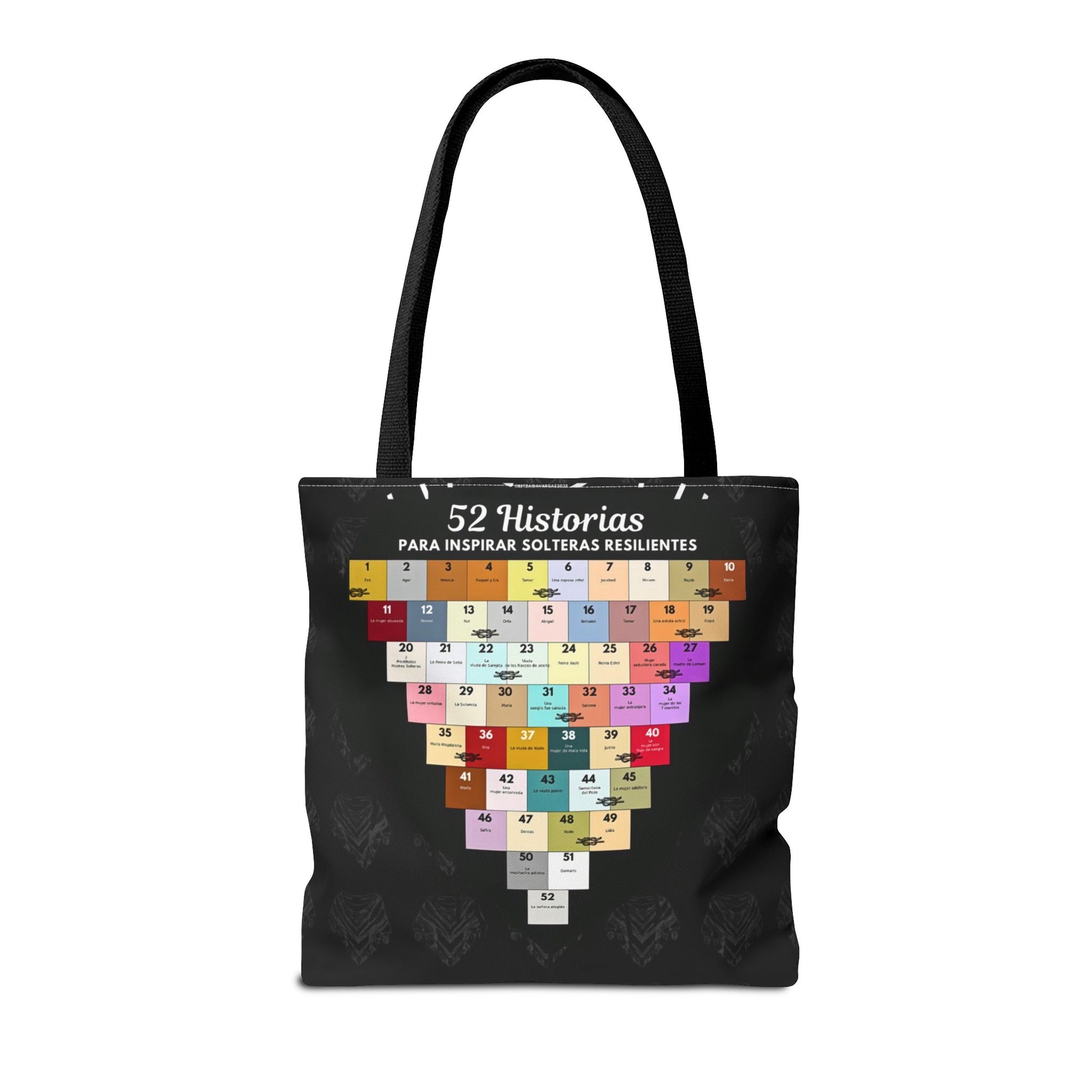 Tote Bag para Estudio Bíblico para Solteras- Bulto para Journaling- 52 Historias para Solteras Resilientes