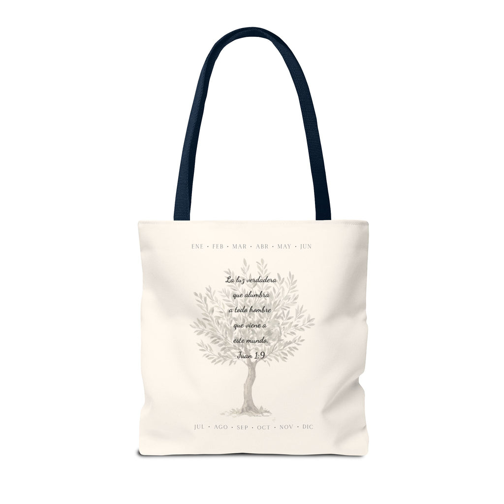 Nativity Tote Bag Year Round (Cream Color)  — "Las Buenas Noticias" Spanish Nativity Tote