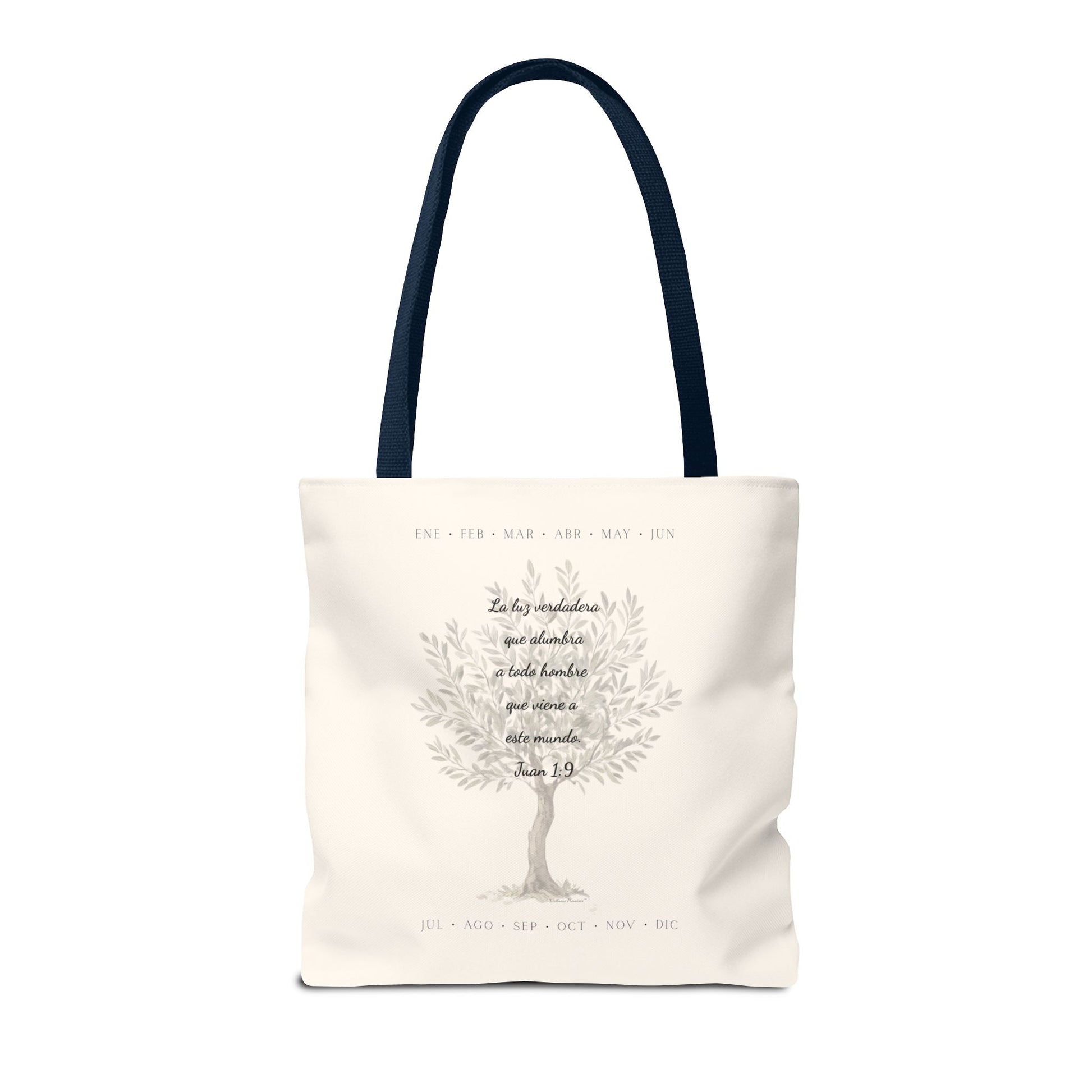 Nativity Tote Bag Year Round (Cream Color)  — "Las Buenas Noticias" Spanish Nativity Tote