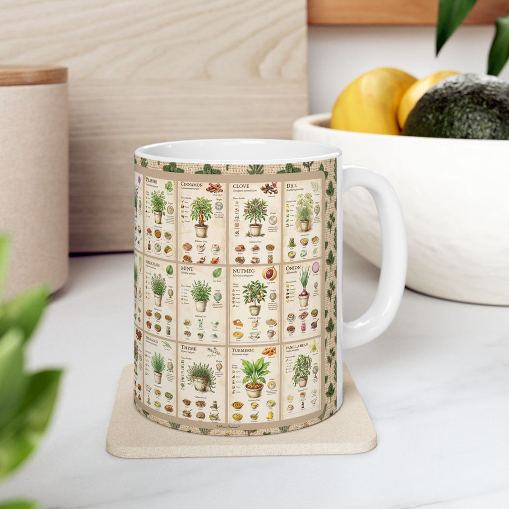 30 Herb & Spices Crochet Ceramic Mug