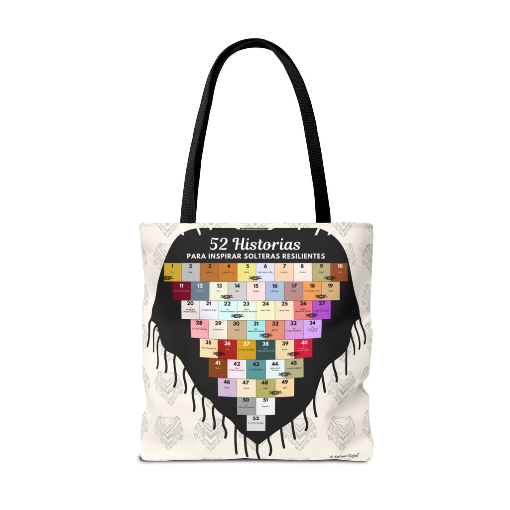 Tote Bag para Estudio Bíblico para Solteras- Bulto para Journaling- 52 Historias para Solteras Resilientes