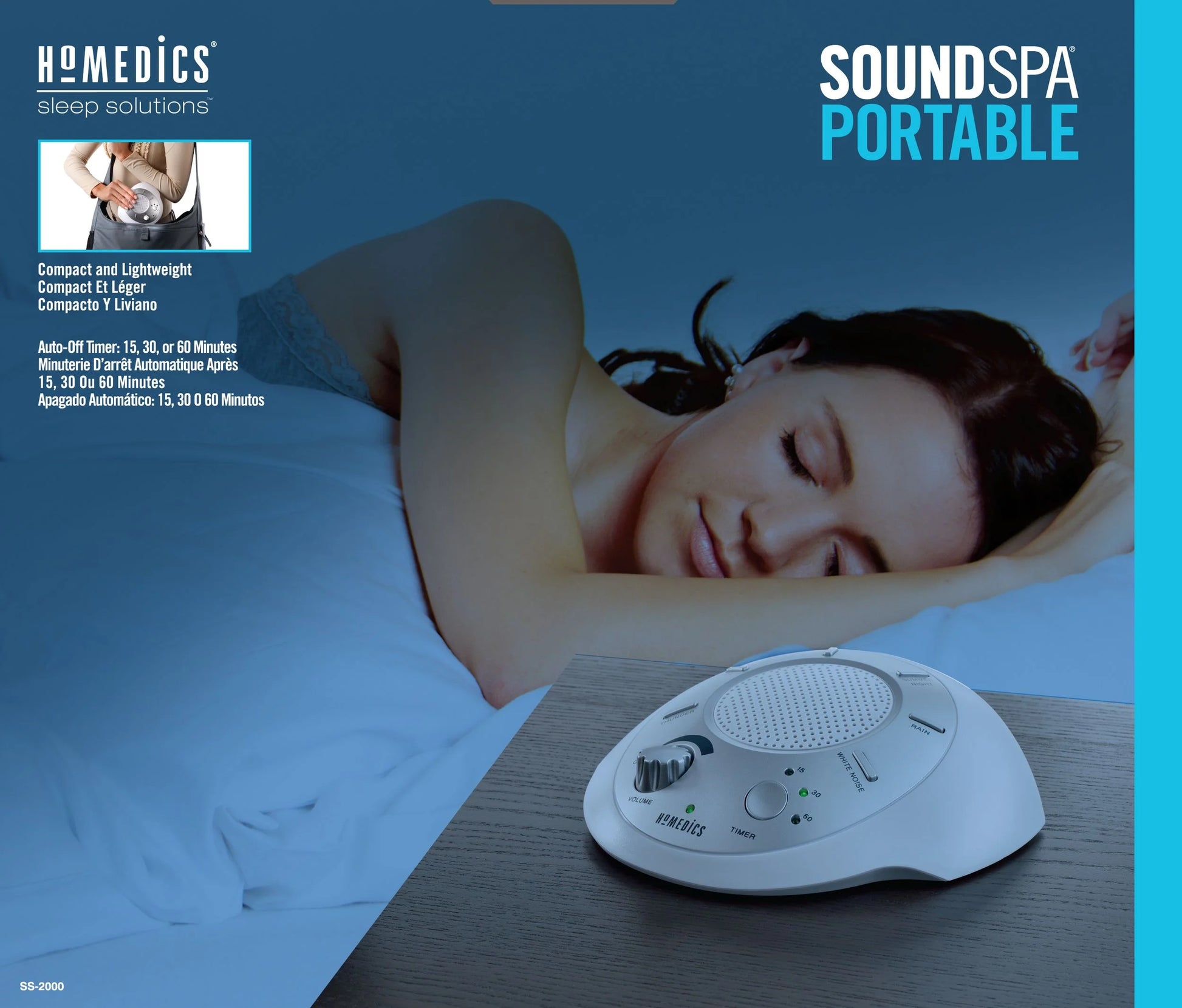 Sound Spa and White Noise Machine, 6 Relaxing Nature Sounds, Sound Therapy for Home, Office, Nursery